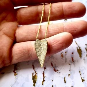 Catbird Pave Heart Necklace Delicate style